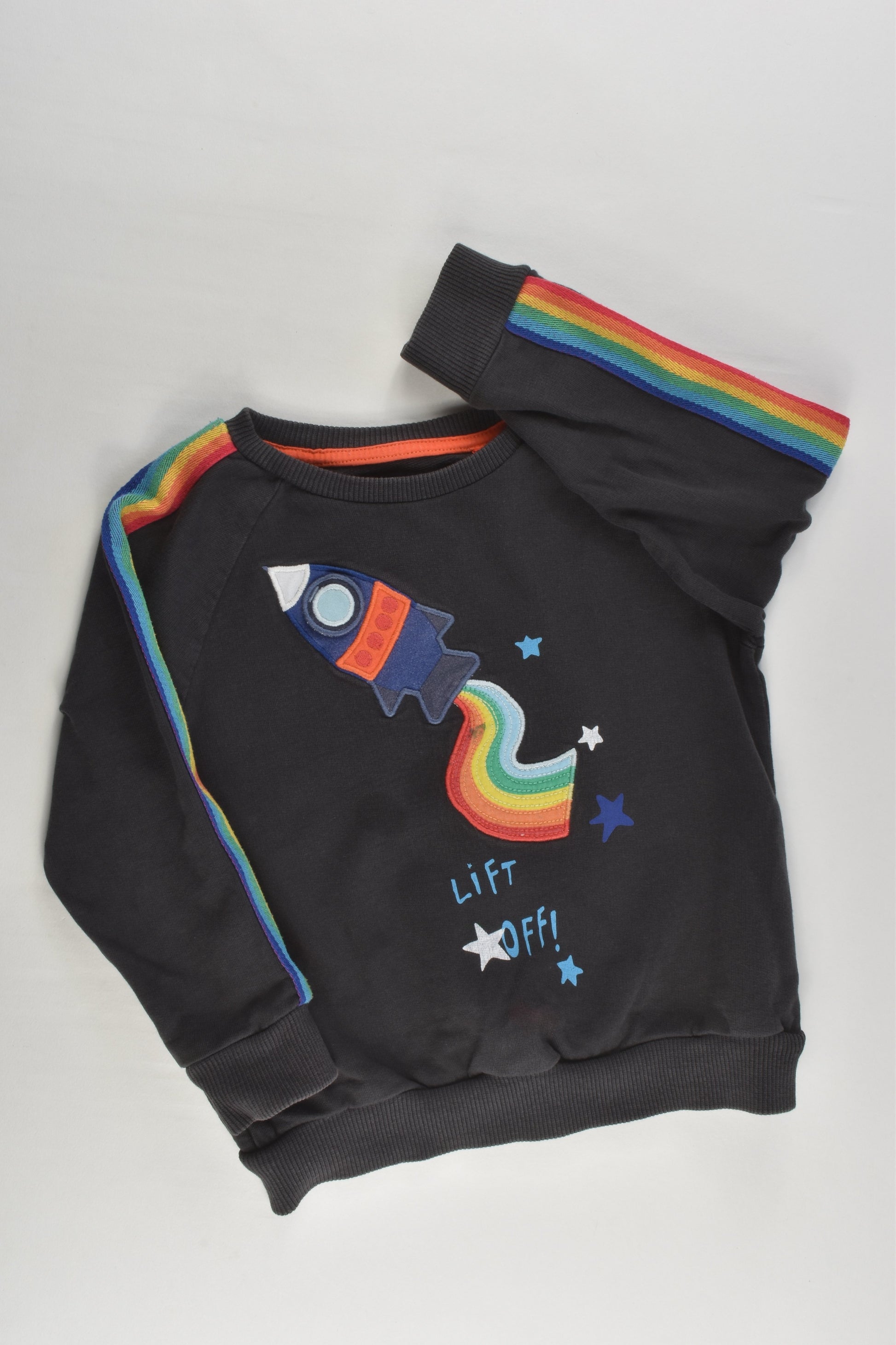 Next Size 2 (92 cm) Rainbow Rocket Sweater