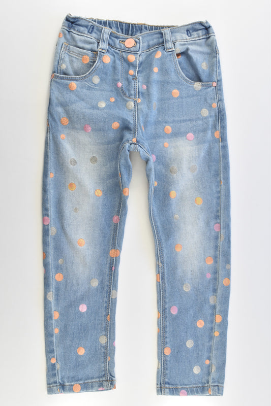 Next Size 3-4 (104 cm) Dotted Stretchy Denim Pants