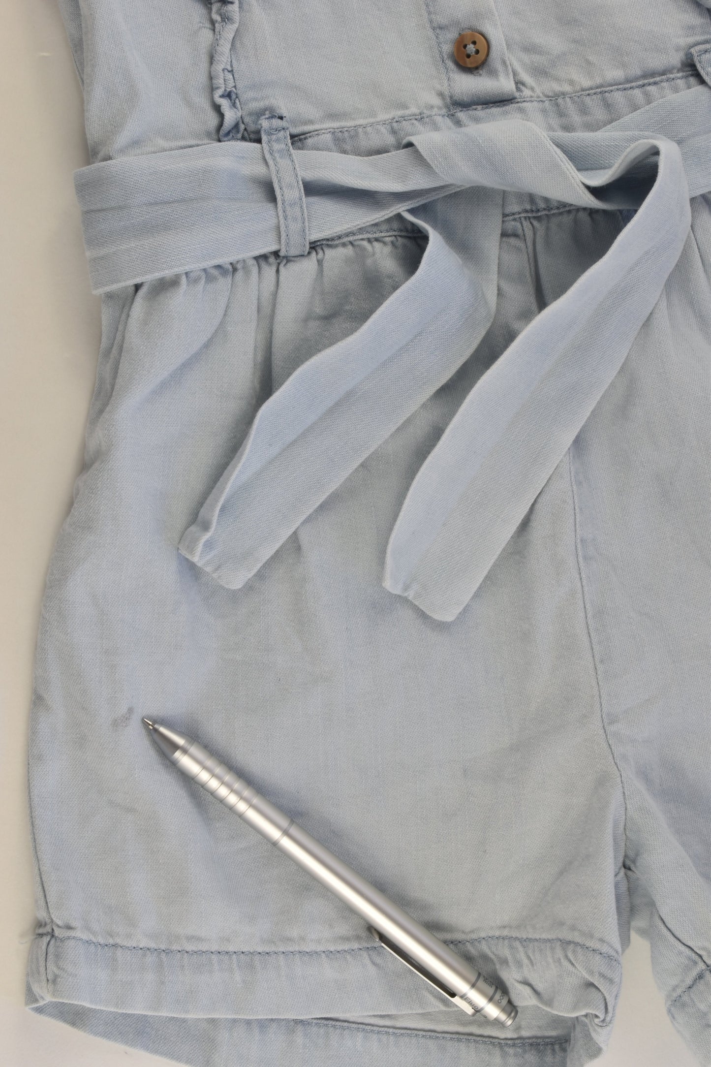 Next Size 3-4 (104 cm) Lightweight Short Denim Playsuit
