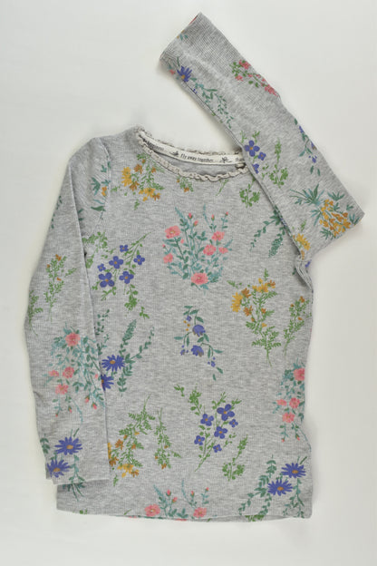 Next Size 3 (98 cm) Floral Ribbed Top