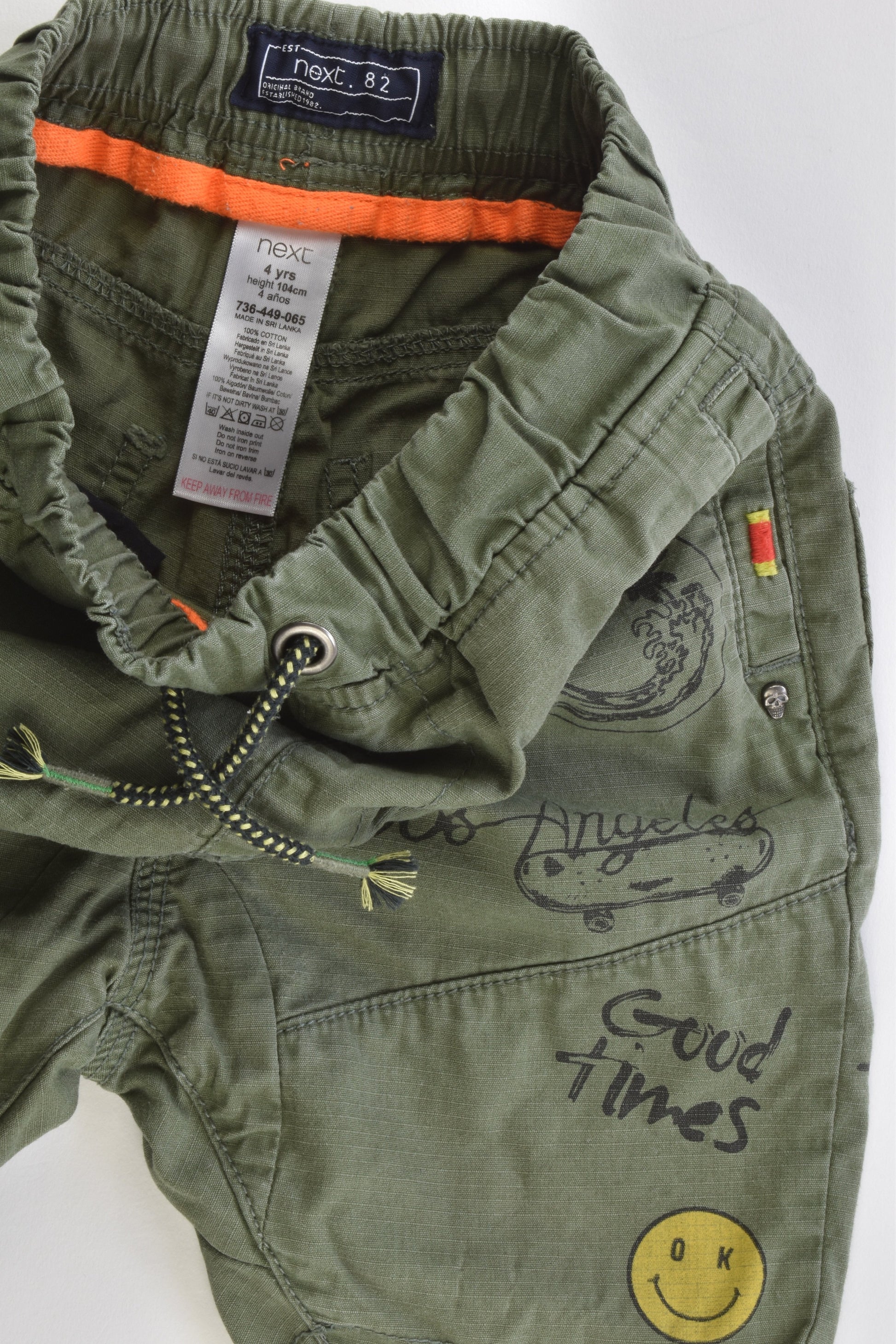 Next Size 4 (104 cm) 'Keep It Real, Good Times' Shorts