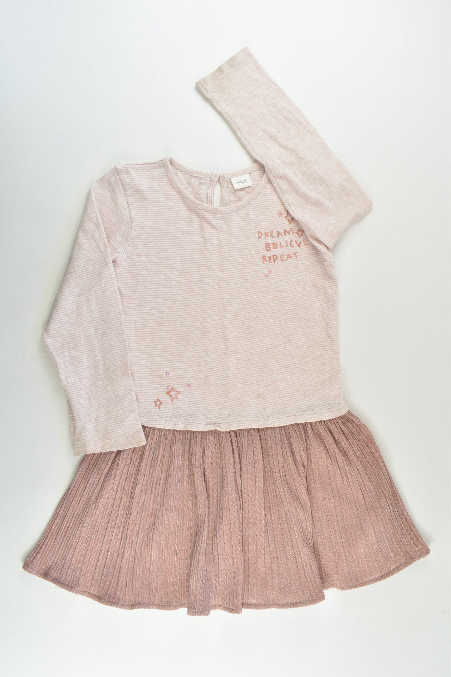 Next Size 4-5 (110 cm) 'Dream Believe Repeat' Dress