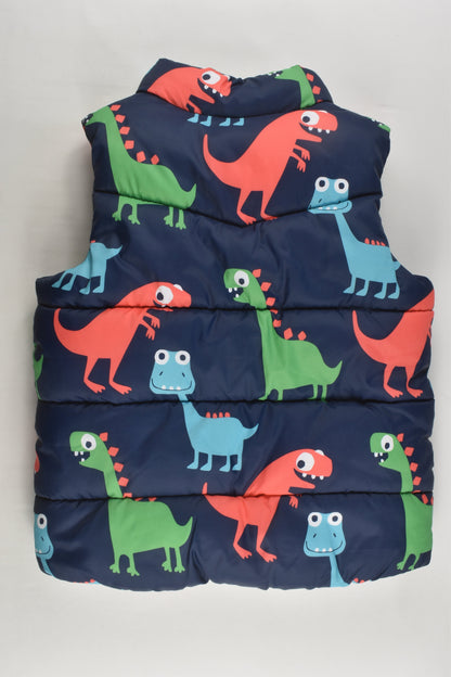 Next Size 4-5 (110 cm) Fleece Lined Colourful Friendly Dinosaurs Puffer Vest