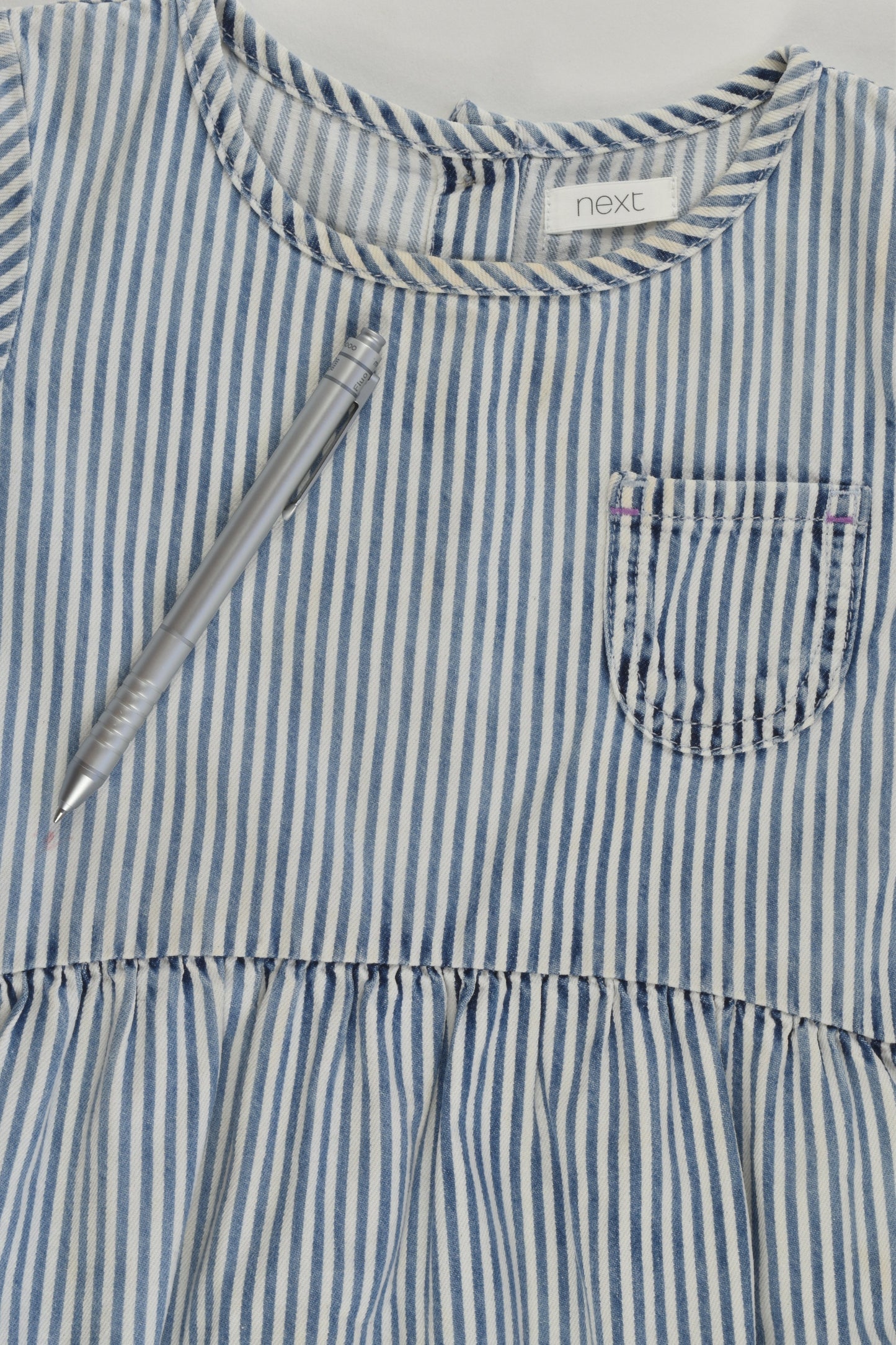 Next Size 4-5 (110 cm) Striped Denim Dress