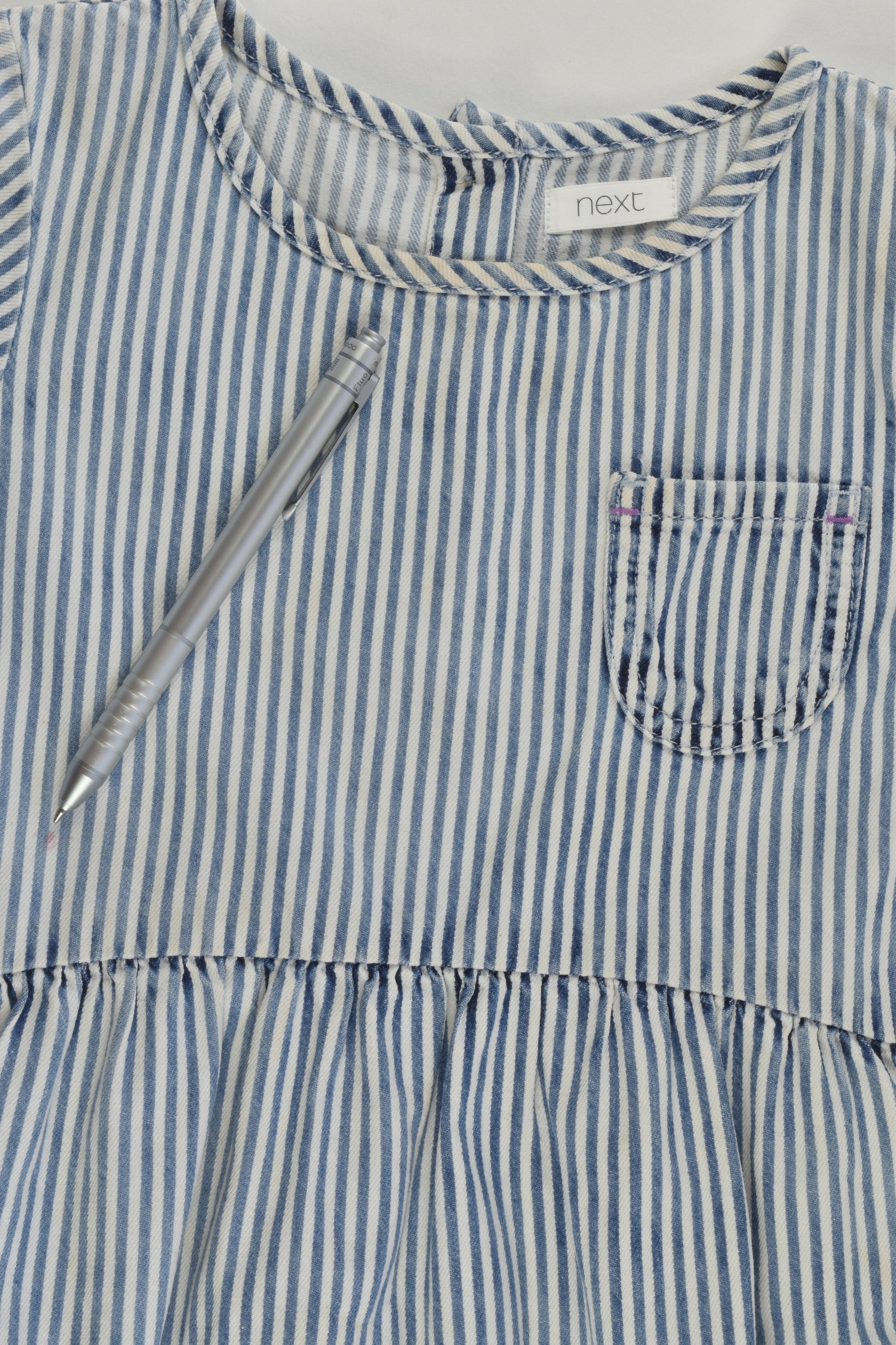 Next Size 4-5 (110 cm) Striped Denim Dress