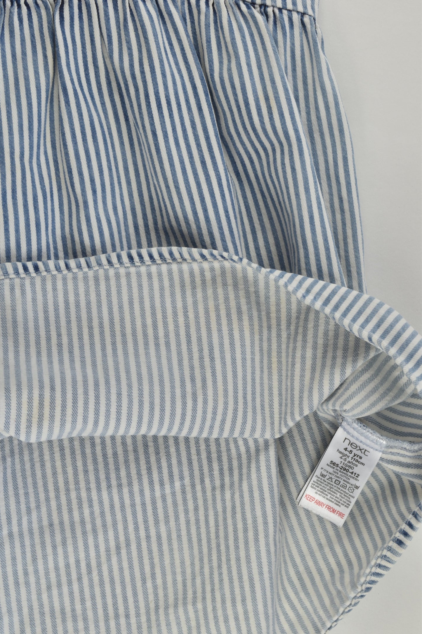 Next Size 4-5 (110 cm) Striped Denim Dress
