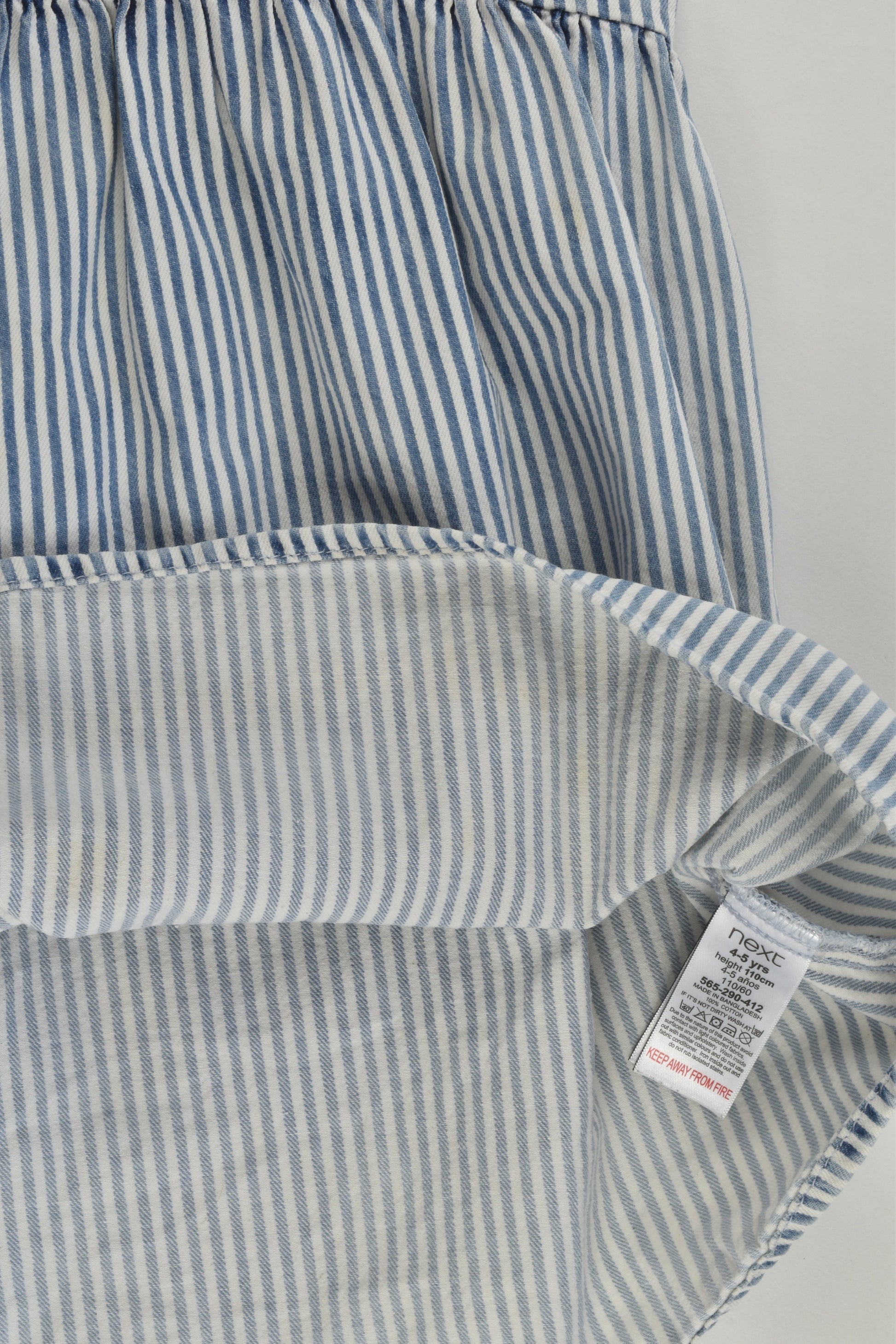 Next Size 4-5 (110 cm) Striped Denim Dress