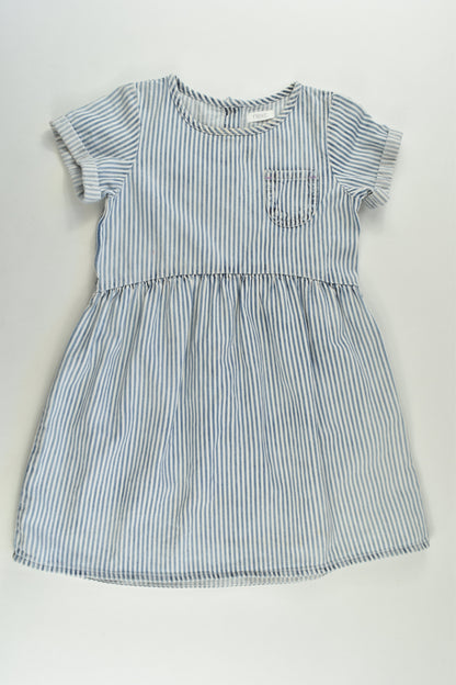 Next Size 4-5 (110 cm) Striped Denim Dress