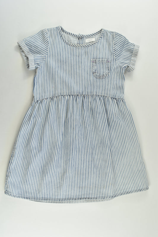 Next Size 4-5 (110 cm) Striped Denim Dress