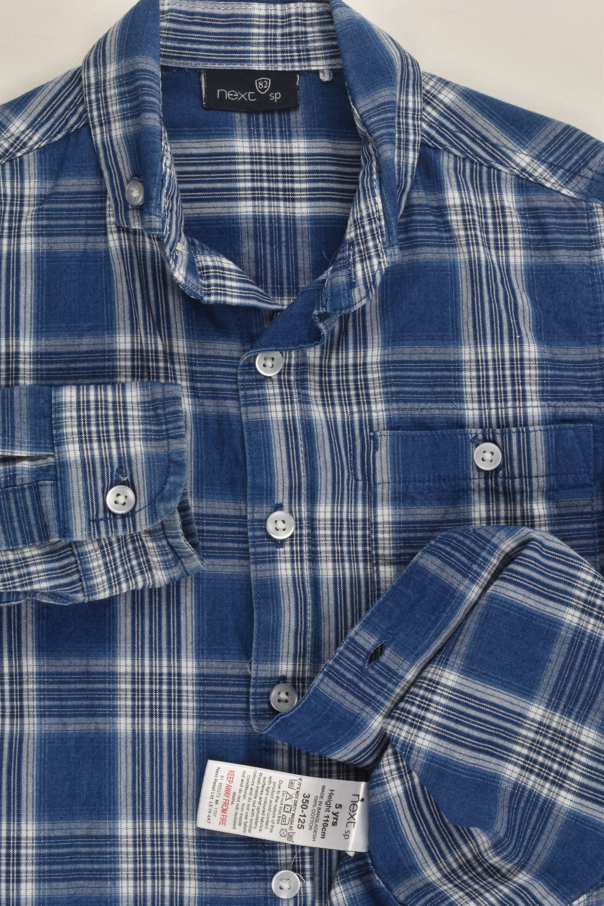 Next Size 5 (110 cm) Checked Collared Shirt