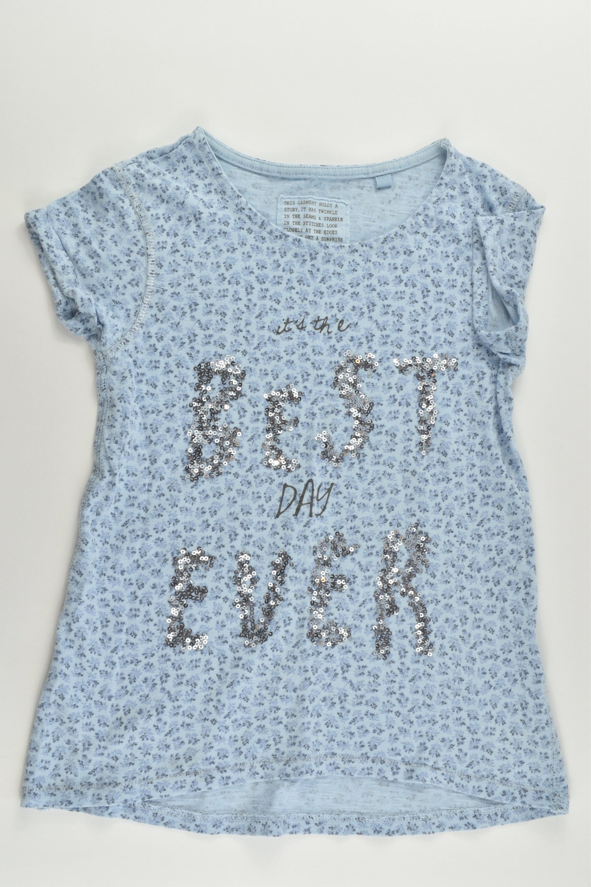 Next Size 5 (110 cm) Floral 'It's The Best Day Ever' T-shirt