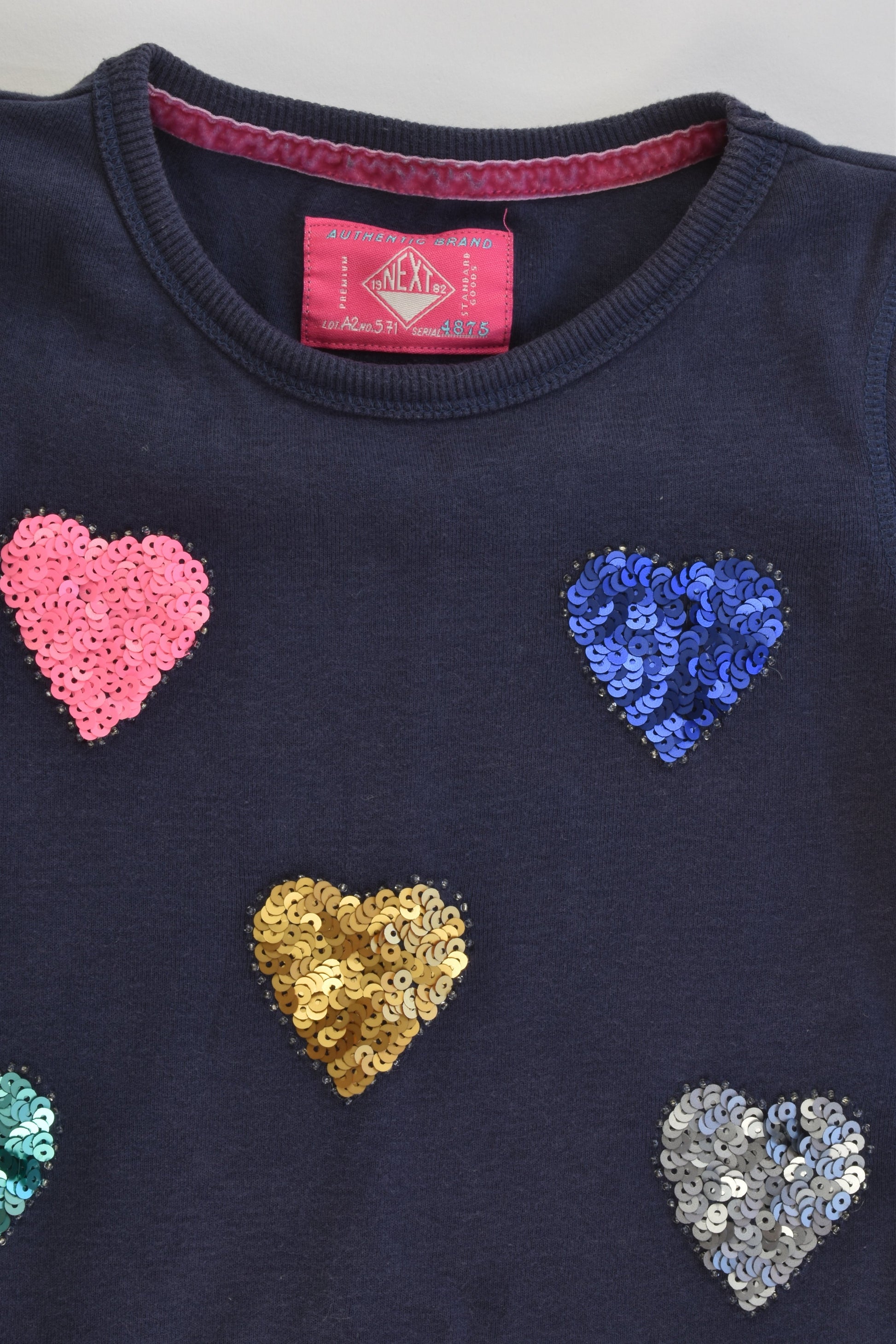 Next Size 5 (110 cm) Glittery Love Hearts Dress
