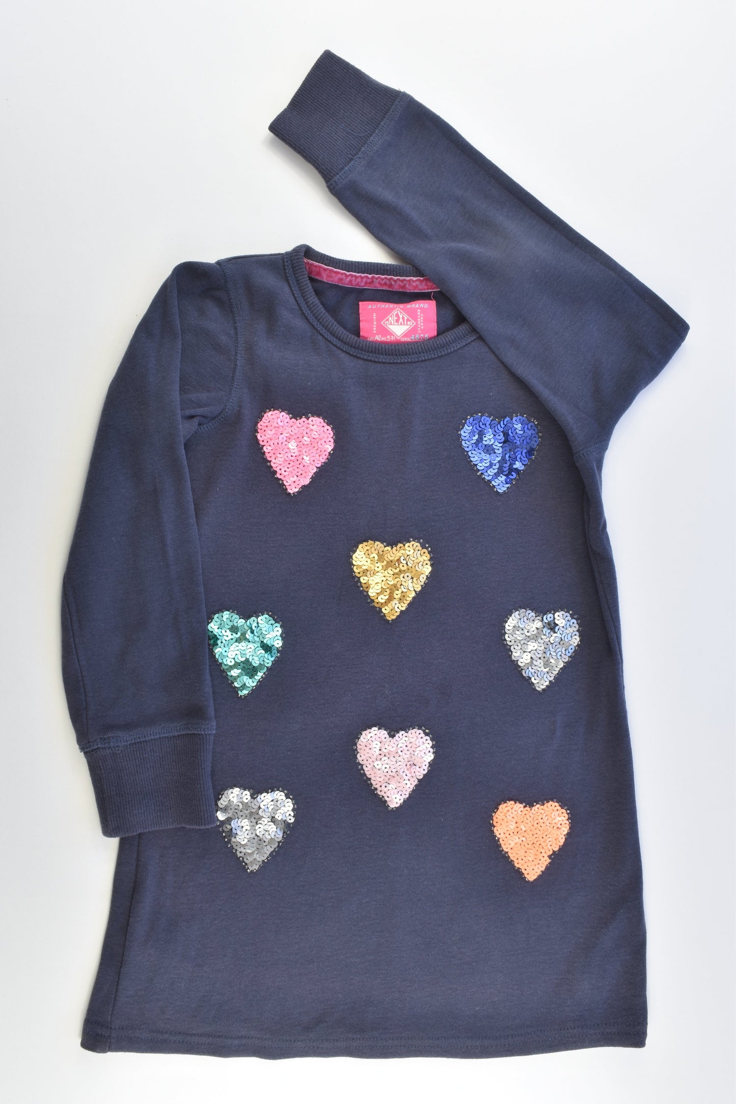 Next Size 5 (110 cm) Glittery Love Hearts Dress