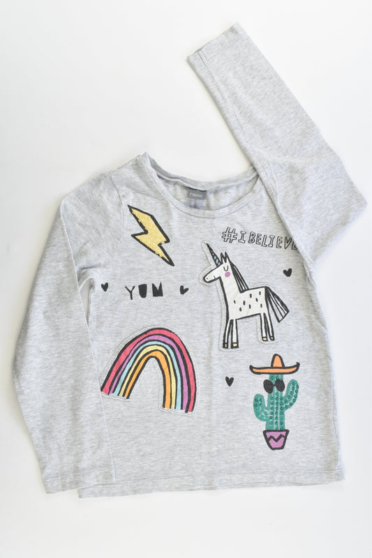 Next Size 5-6 Unicorn, Cactus and Rainbow Top