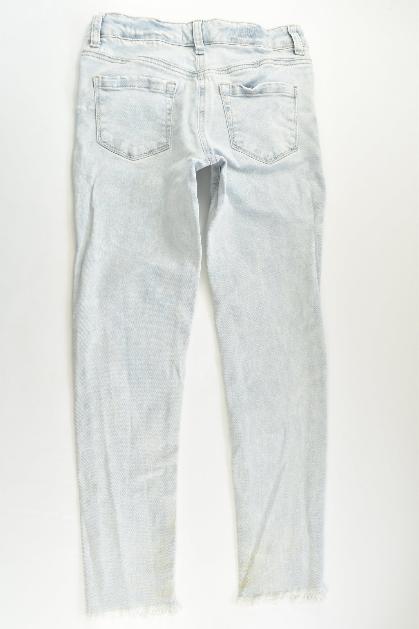 Next Size 8 Stretchy Denim Pants with Floral Embroidery