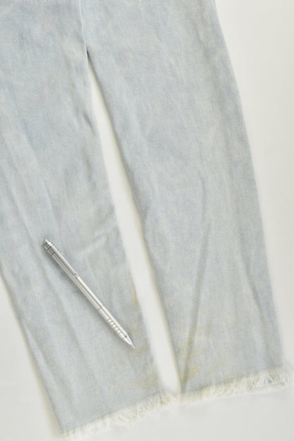 Next Size 8 Stretchy Denim Pants with Floral Embroidery