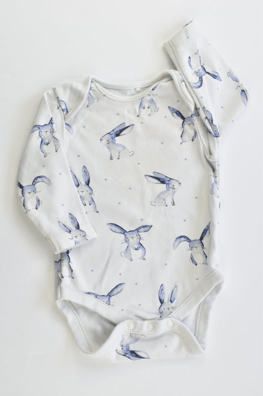 Next (UK) Size 00 (3-6 months) Bunnies Bodysuit