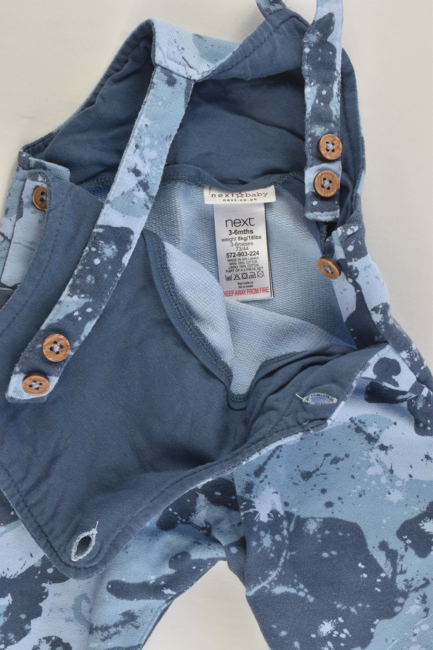 Next (UK) Size 00 (3-6 months) Camouflage Overalls