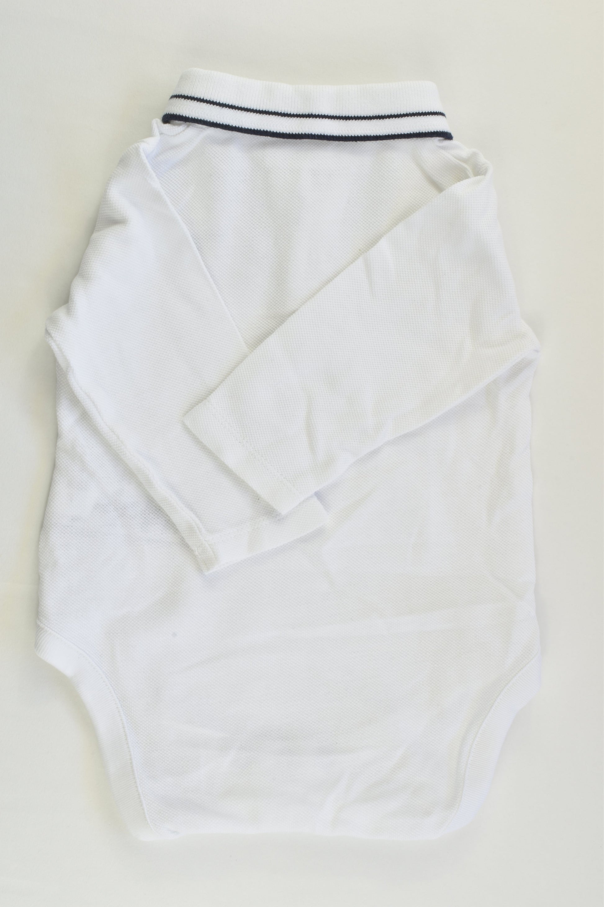 Next (UK) Size 00 (3-6 months) Elephant White Polo Bodysuit