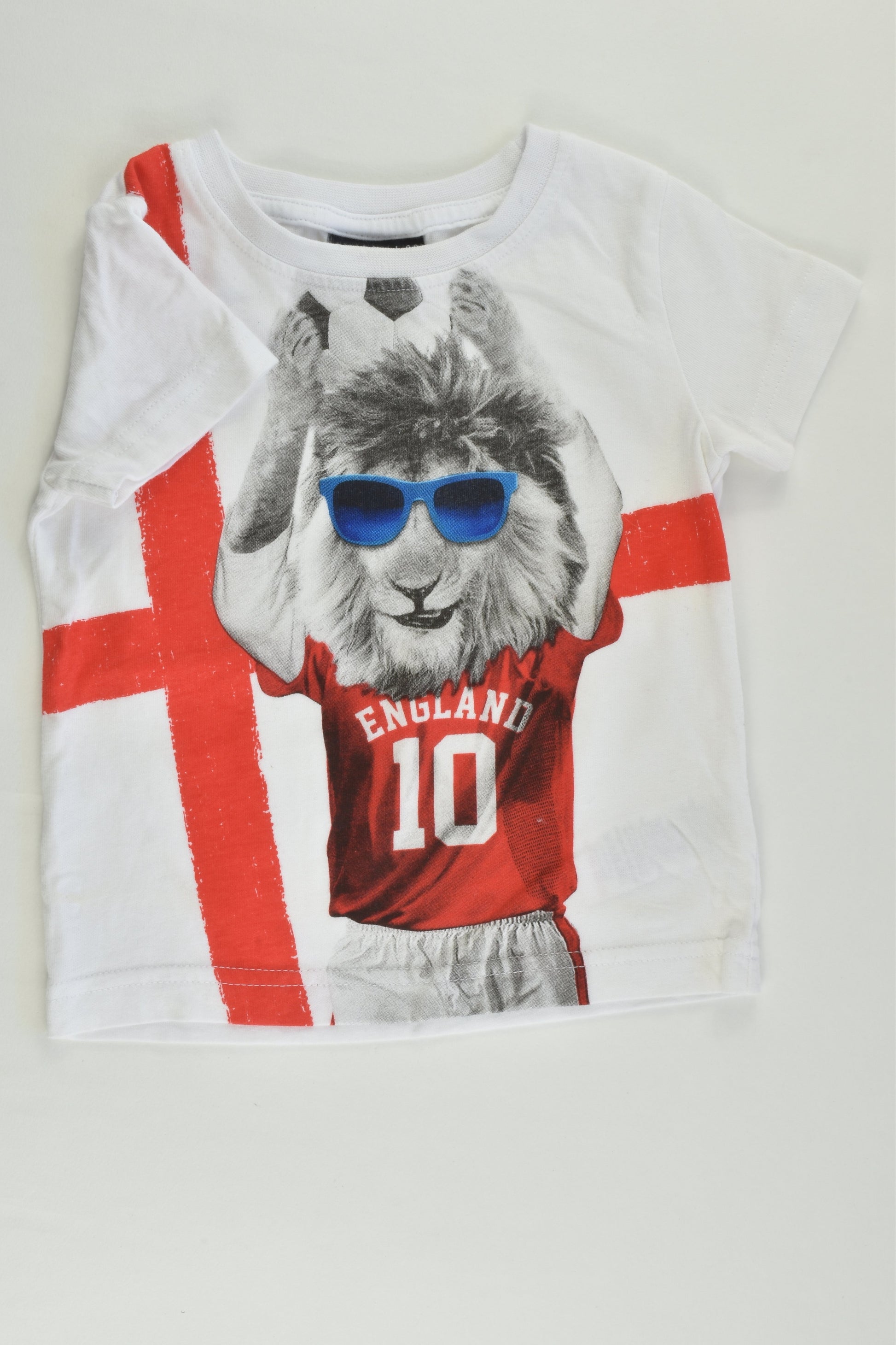 Next (UK) Size 00 (3-6 months) 'England' Lion T-shirt