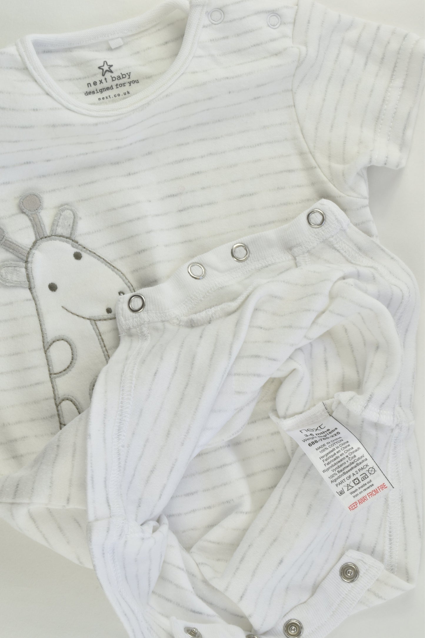 Next (UK) Size 00 (3-6 months) Giraffe Short Romper