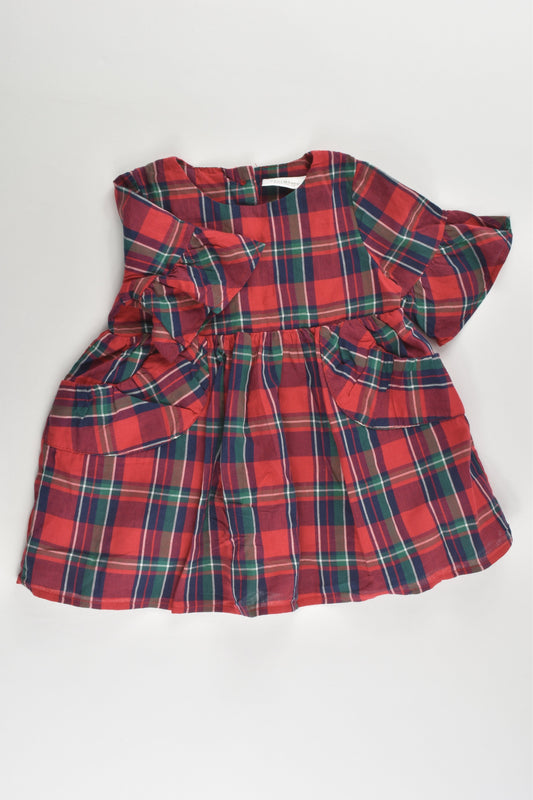Next (UK) Size 00 (3-6 months) Lined Checked Dress
