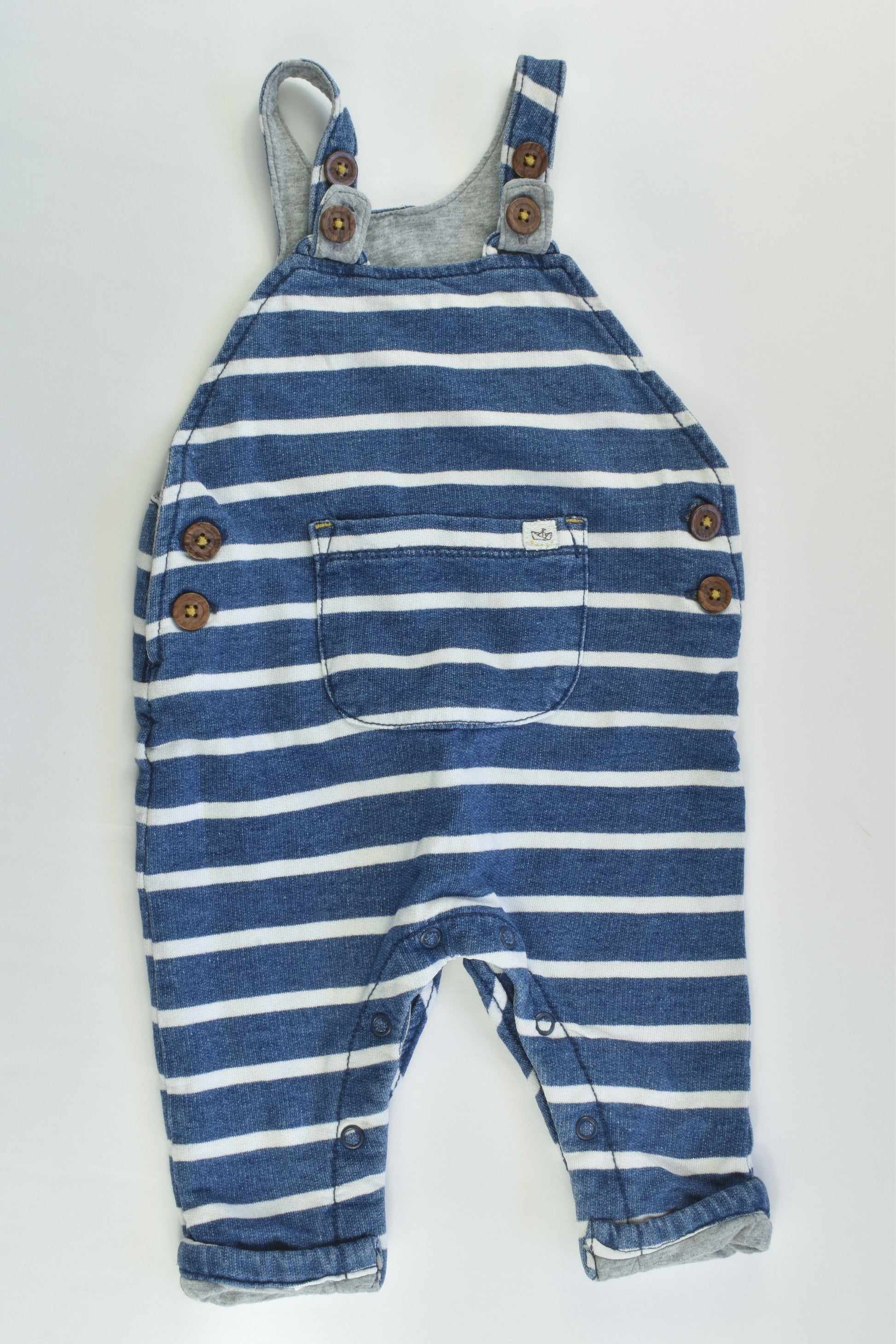 Next (UK) Size 00 (3-6 months) Lined Striped Overalls