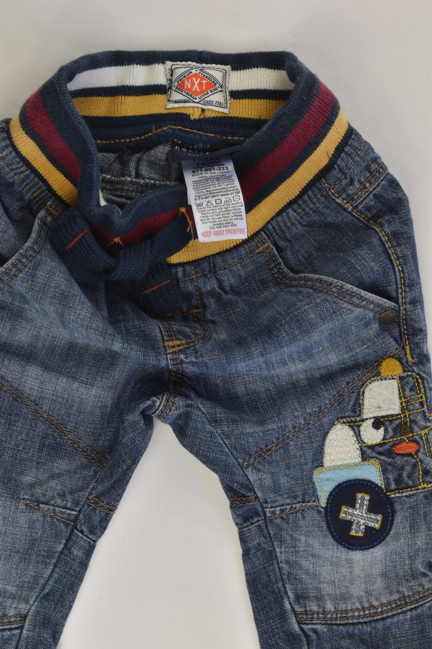 Next (UK) Size 00 (3-6 months) Tow Truck Denim Pants