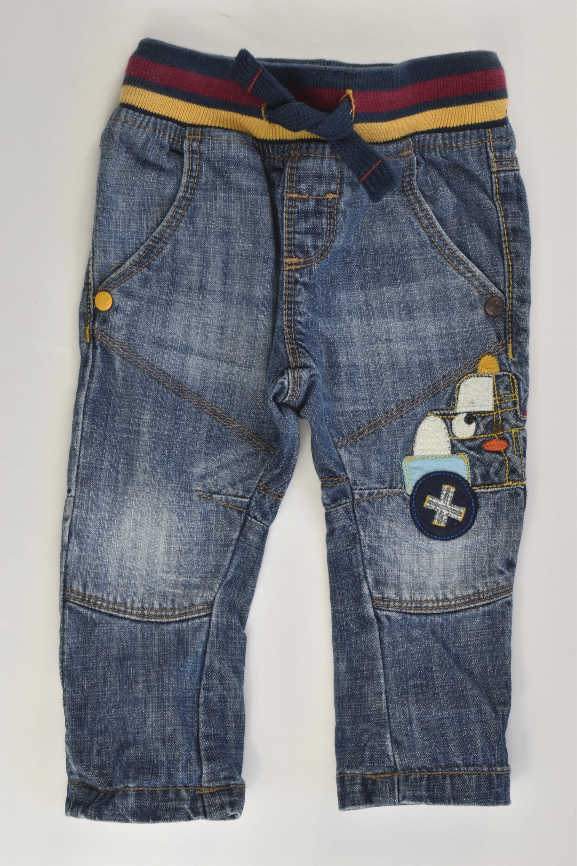Next (UK) Size 00 (3-6 months) Tow Truck Denim Pants