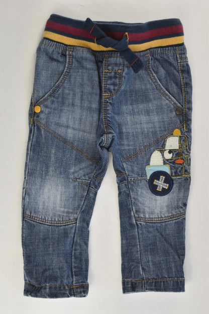 Next (UK) Size 00 (3-6 months) Tow Truck Denim Pants