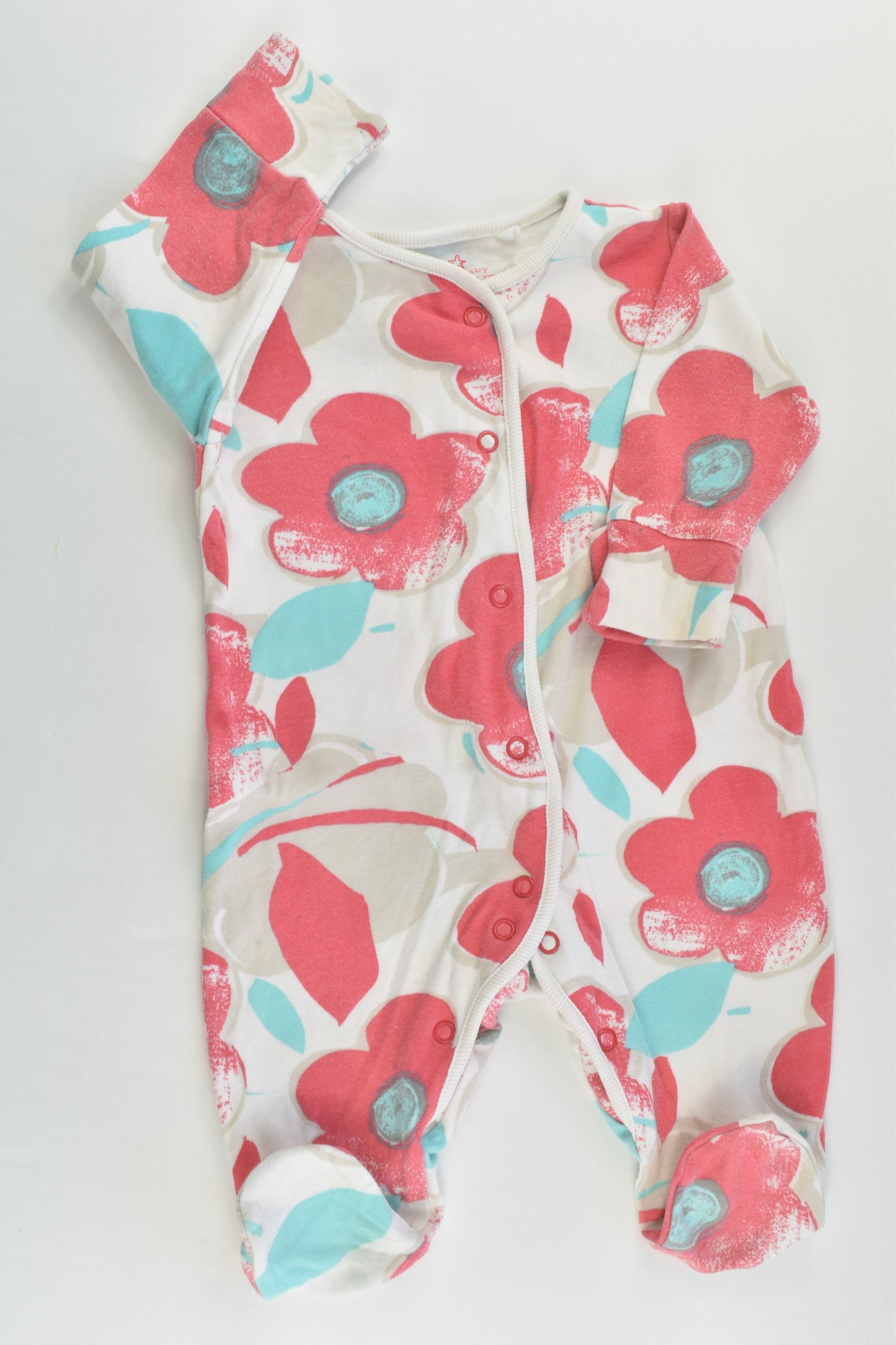 Next (UK) Size 000 (Up to 3 months) Floral Footed Romper