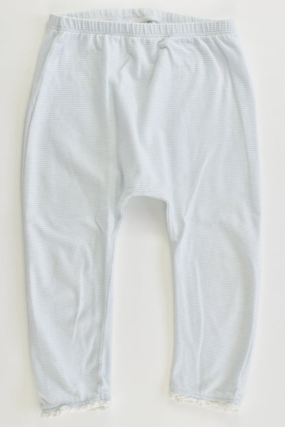 Next (UK) Size 1 (12-18 months, 86 cm) Floral and Striped Leggings with Lace Details