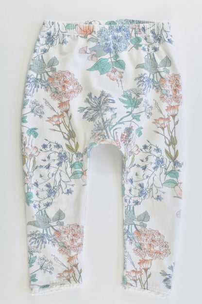 Next (UK) Size 1 (12-18 months, 86 cm) Floral and Striped Leggings with Lace Details