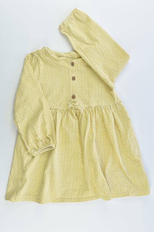 Next (UK) Size 1 (12-18 months, 86 cm) Mustard Dress