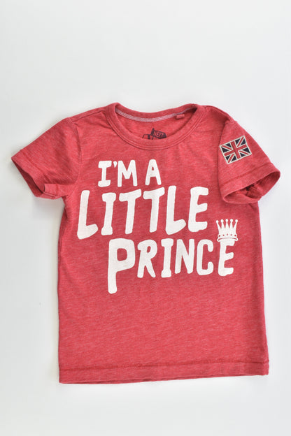 Next (UK) Size 1 (12-18 months) 'I'm a Little Prince' T-shirt