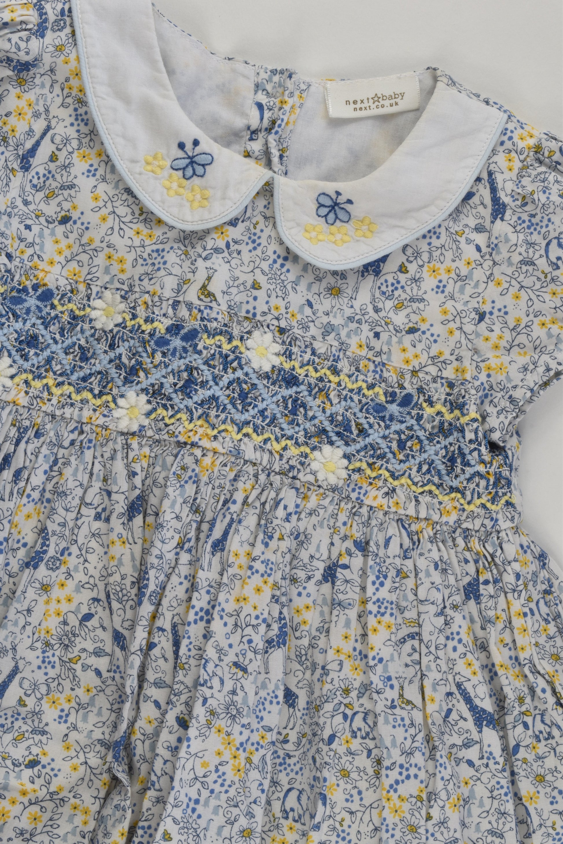 Next (UK) Size 1 (12-18 months) Lined Smocked Dress