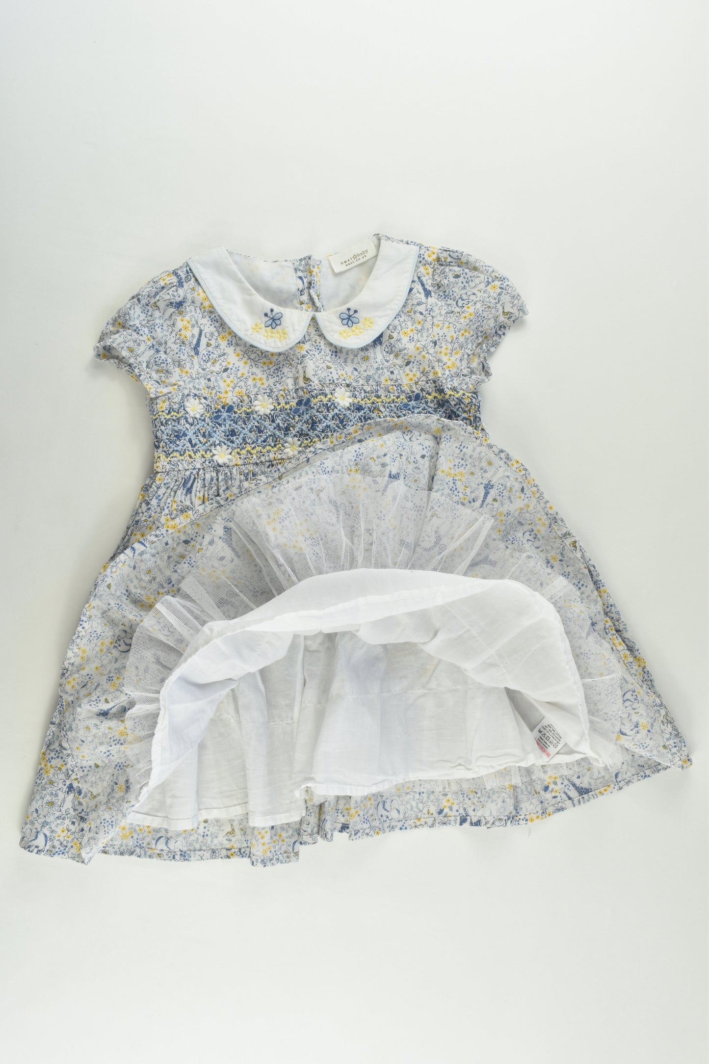 Next (UK) Size 1 (12-18 months) Lined Smocked Dress