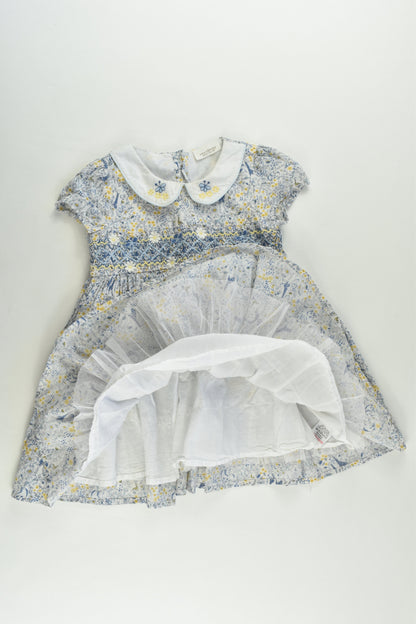 Next (UK) Size 1 (12-18 months) Lined Smocked Dress