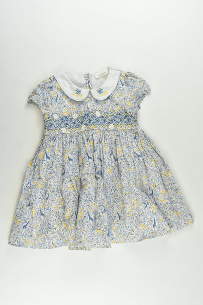 Next (UK) Size 1 (12-18 months) Lined Smocked Dress