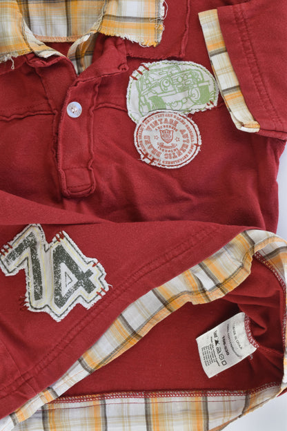 Next (UK) Size 1-2 'Vintage Authentic Brand' Collared T-shirt