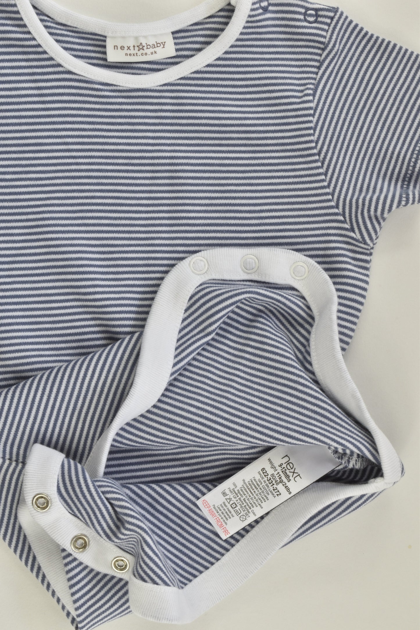 Next (UK) Size 1 (9-12 months) Striped Bodysuit