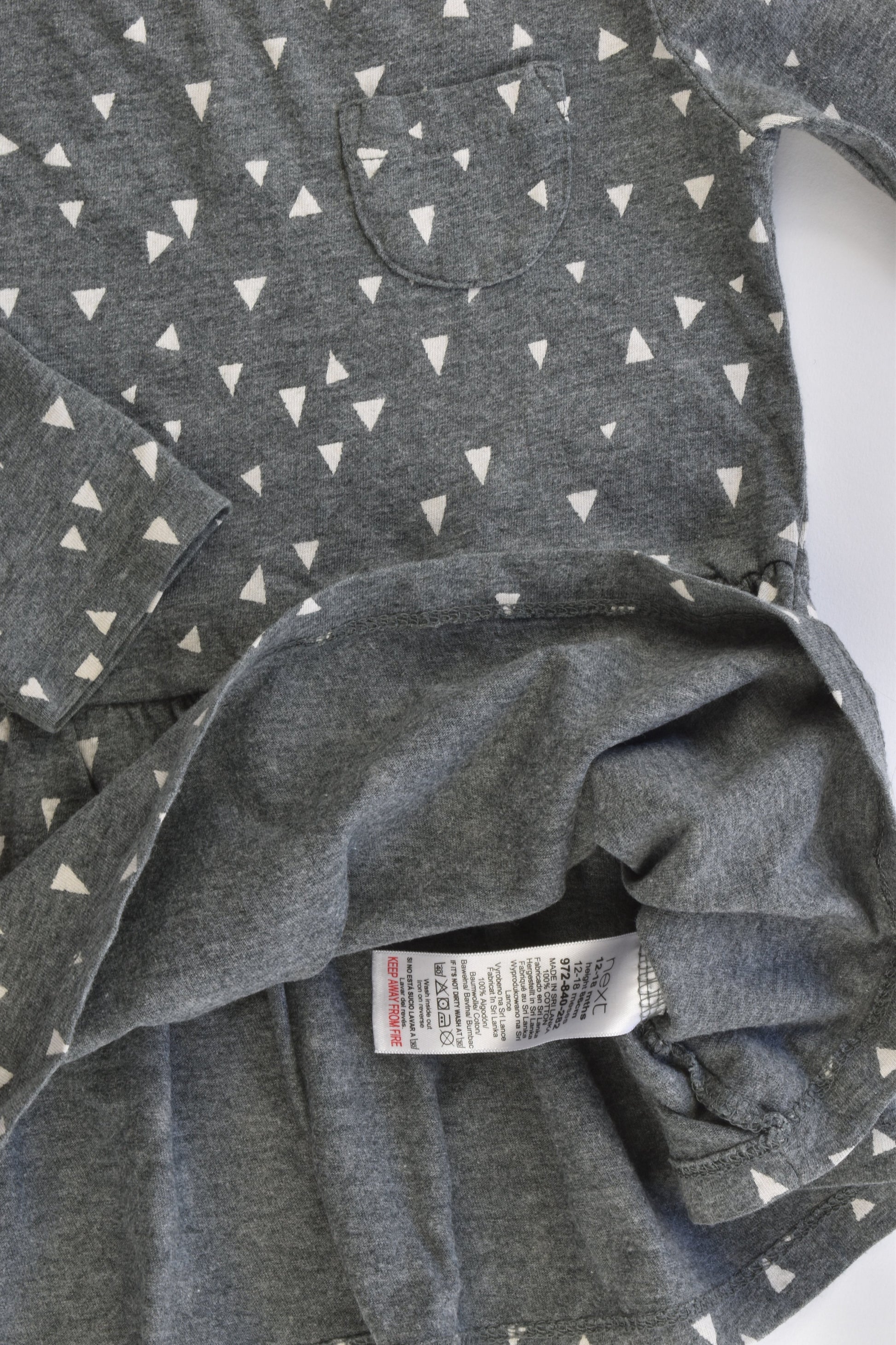 Next (UK) Size 12-18 months (86 cm) Triangles Dress