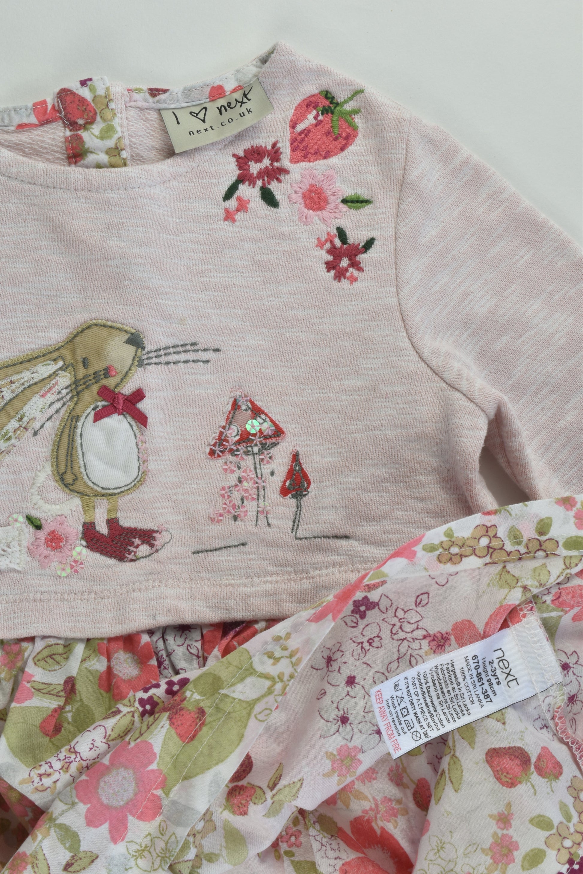 Next (UK) Size 2-3 (98 cm) Bunny Dress