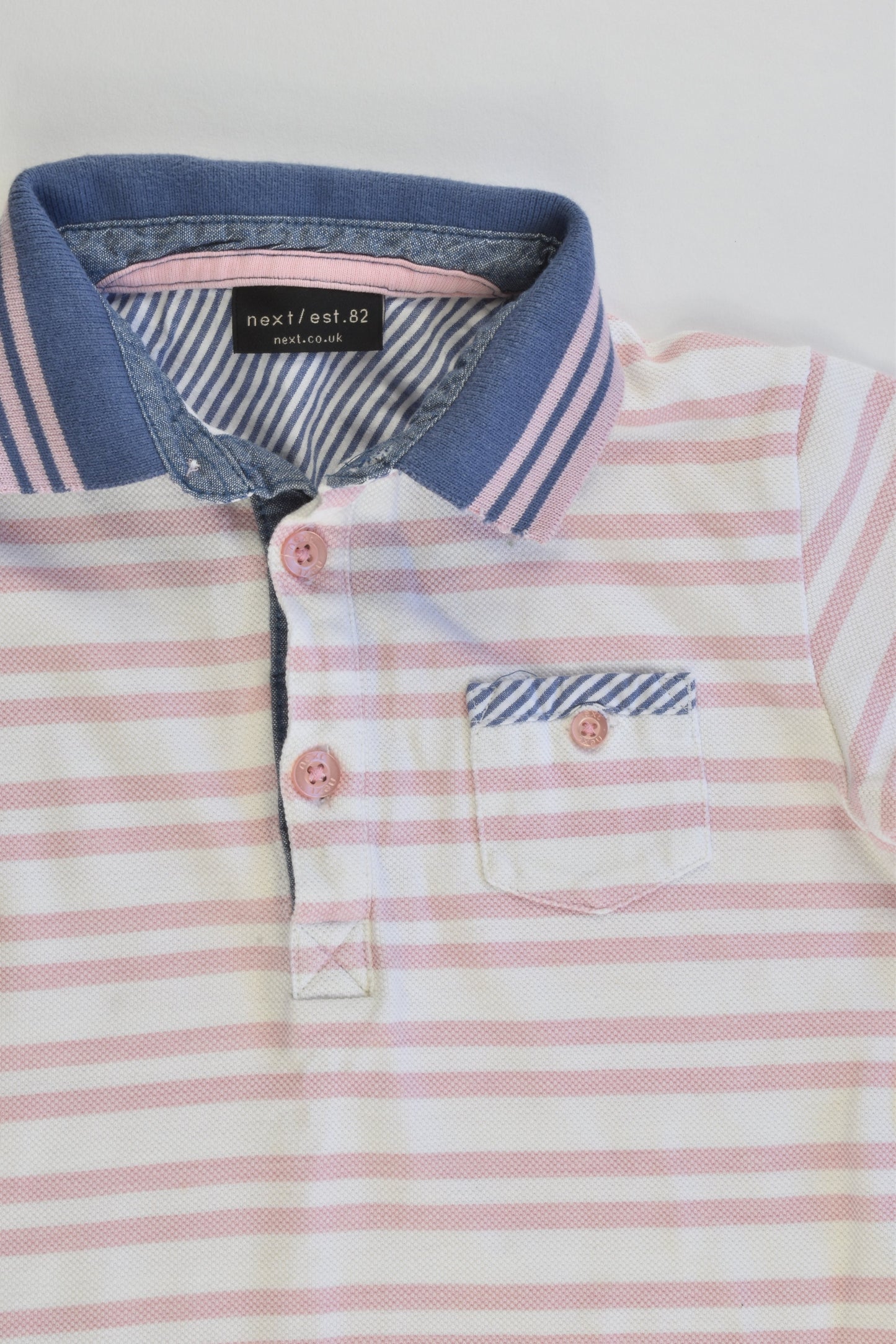 Next (UK) Size 2-3 (98 cm) Striped Polo Shirt