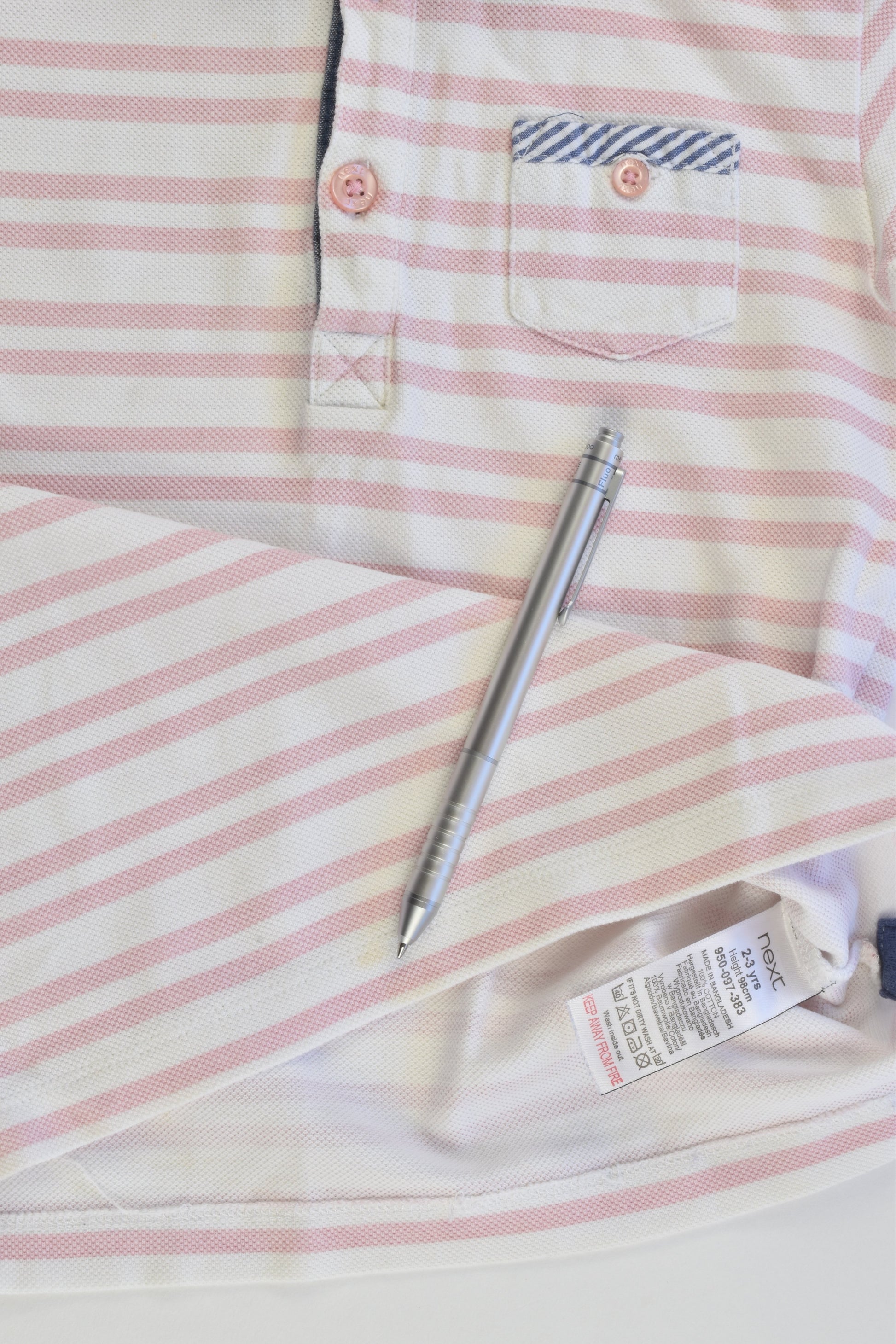 Next (UK) Size 2-3 (98 cm) Striped Polo Shirt