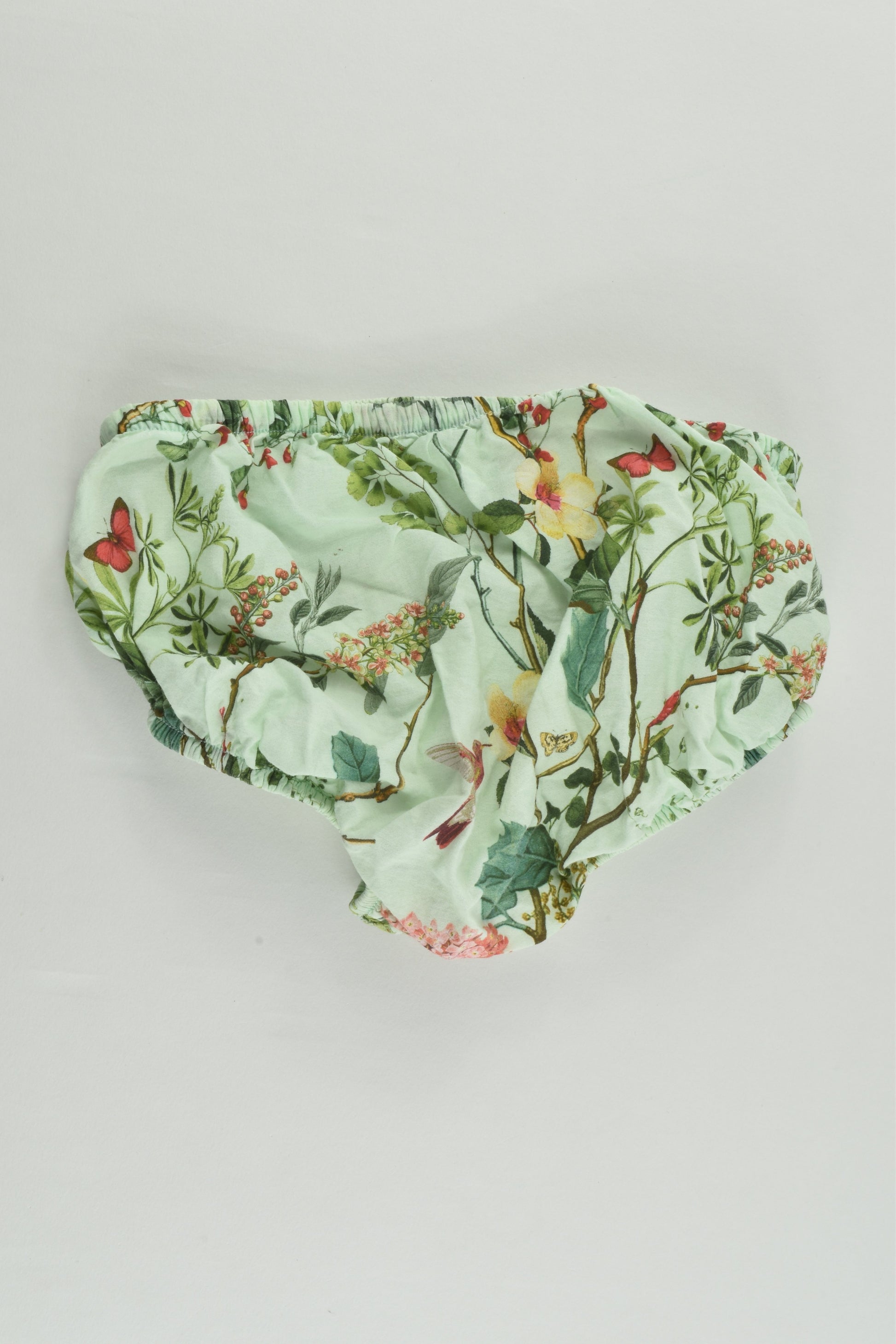 Next (UK) Size 2 (92 cm) Birds and Plants Lined Dress and Matching Bloomers