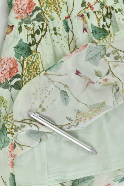 Next (UK) Size 2 (92 cm) Birds and Plants Lined Dress and Matching Bloomers