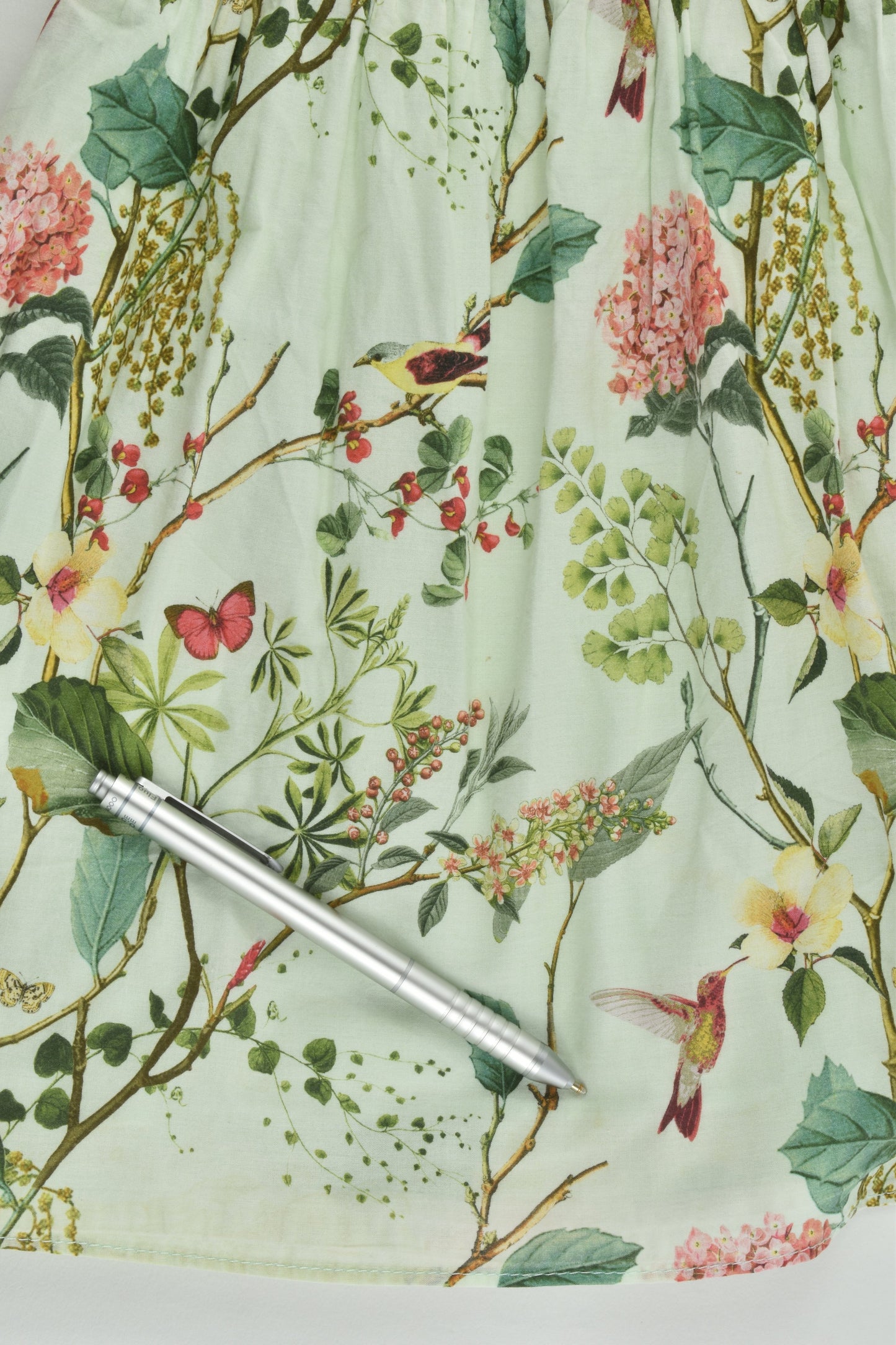 Next (UK) Size 2 (92 cm) Birds and Plants Lined Dress and Matching Bloomers