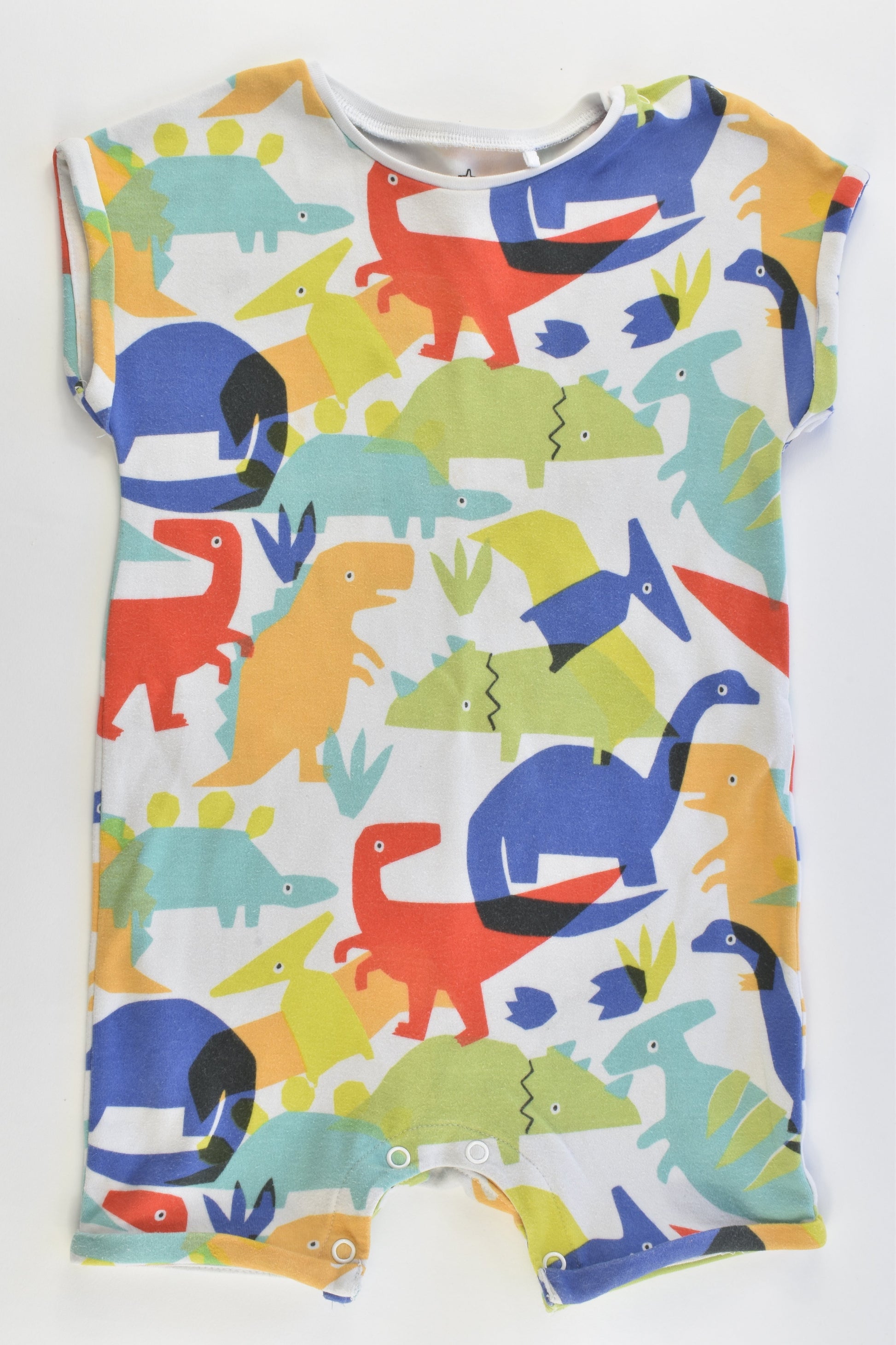Next (UK) Size 2 (92 cm) Colorful Dinosaur Romper