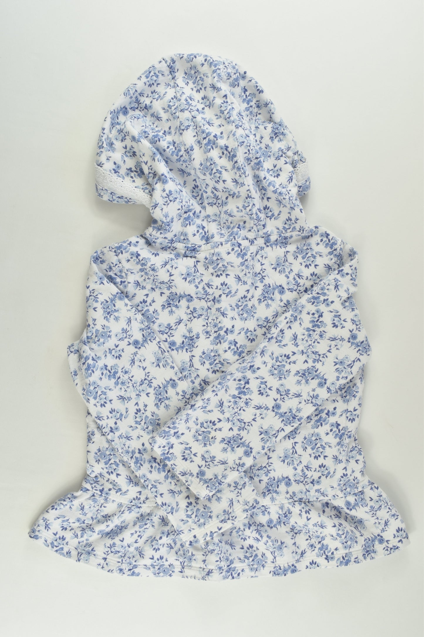Next (UK) Size 4-5 (110 cm) Floral Hooded Jumper with Lace Details